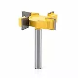 DingGreat CNC Spoilboard Surface, Punta per fresatura del legno, codolo da 8mm, diametro di taglio 2 pollici, fresa per piallatrice, strumento per la lavorazione del legno