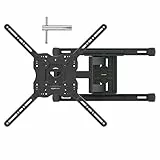 Amazon Basics, Supporto da parete per TV Full Motion con livellamento orizzontale dopo l'installazione, per da 32 pollici a 86 pollici, Nero, Da 81,2 cm a 218,4 cm