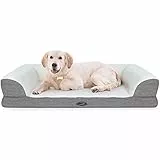 Pecute Divano Letto per Cani (XL 106 * 76 * 20 CM), Letto Ortopedico per Cani, Materasso per Cani in Schiuma di Memoria a Forma di Uovo, Rivestimento Sfoderabile, Lavabile in Lavatrice