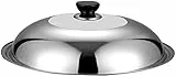 RAHBI Cover per pentole a Bottone Rotondo in Acciaio Inossidabile, Coperchio per casseruola, Coperchio per Padella (32cm)