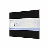 Moleskine Art Collection Watercolour Block Blocco da Disegno per Acquerello, Album con Carta per Acquerelli, Copertina in Cartoncino, Formato 23 x 31cm, Nero, 20 Pagine