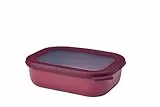 Mepal - Multi Bowl Cirqula Rectangular - Contenitori Plastica con Coperchio - Adatto come Contenitore Ermetico per Frigo, Microonde, Congelatore da Portata - Ciotole Cucina - 1000 ml - Nordic Berry