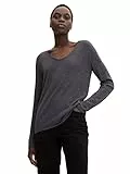 TOM TAILOR 1012976, Maglione basic Donna, Grigio (30281 - Evident Anthracite Melange), L