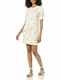 Amazon Essentials Vestito con Maniche Corte a Sbuffo e vestibilità Comoda in Spugna Supermorbido (in precedenza Daily Ritual) Donna, Bianco/Tan, Marmo, S