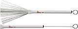 Vic Firth - Spazzole Metallica Retrattile - Jazz - Filo Molto Spesso - Manico Bianco di Plastica