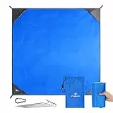 PHILORN Coperta da Spiaggia, 200 x 200 cm Anti Sabbia Durevole Portatile Coperta da Picnic Impermeabile con 4 Picchetti Fixed per Picnic, Spiaggia, Viaggi, Escursionismo, Campeggio e Altro