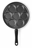 Excelsa Disco Cook Padella 7 Scomparti per Pancake/Crepes, Antiaderente, Diametro: 28 cm, Alluminio