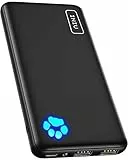 Power Bank, INIU Ultra Sottile & Leggero Powerbank 10000mAh Doppia Uscita 3A ad Alta Velocità, Porta USB C da Esterno Caricatore Portatile di Torcia per iPhone 15 14 13 12 Pro Max X 8 Samsung Huawei