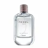 Liberty LUSSO Rebel Profumo Legnoso Aromatico, Limone, Lavanda, Tabacco, Note di Muschio, Odore Duraturo, Prodotto in Francia, Eau de Parfum (EDP) per Uomo (100ml / 3,4 once)
