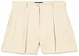 Pinko Sorridente Short Lino Stretch Pantaloni, C28_Beige Mandorla Glass, 38 Donna