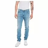 REPLAY Jeans Uomo Mickym Skinny Fit Super Elasticizzati, Blu (Light Blue 010), W38 x L34