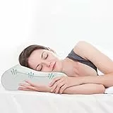 Good Nite Cuscino ortopedico in memory foam per cervicale, per dormire sul fianco e sulla schiena, con fodera lavabile, 65 x 35 cm, misura standard, bianco