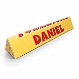 Toblerone personalizzato con Nome - Toblerone barretta di cioccolato al latte con miele e mandorlato personalizzato con Nome o Testo (L - 360 grammi)