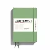 LEUCHTTURM1917 - Taccuino con copertina rigida, formato A5, motivo a pois, colore: Grigio/Verde