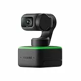 Insta360 Link - Webcam PTZ 4K con sensore da 1/2', Tracciamento IA, controllo gestuale, HDR, microfoni con cancellazione del rumore, modalità specializzate, webcam per laptop, videochiamate
