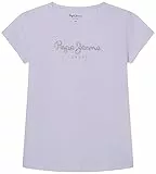 Pepe Jeans Hana Glitter S/S N, T-Shirt Bambine e ragazze, Bianco (White),12 anni
