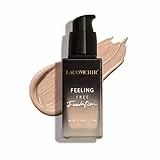 LACOMCHIR Feeling Free Foundation,Fondotinta liquido opaco naturale,Copertura medio-alta,ben miscelato,Di lunga durata,Vestito per pelle grassa,Cruelty Free&Vegan,33 ml - Light