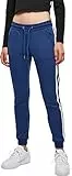 Urban Classics Pantaloni Sportivi da Donna College A Contrasto, Blu Spazio/Bianco/Nero, M