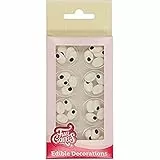 FunCakes Decorazioni di Zucchero Occhi Ovali: pronto per l'uso per la decorazione di torte, perfetto per Halloween spettrale o cupcakes mostruosi, muffin e altro, certificato senza glutine, set / 32