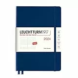 LEUCHTTURM1917 367882 Agenda giornaliera Media (A5) 2024, Marina, Inglese, 12 mesi