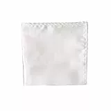 Remo Sartori - Fazzoletto da Taschino Tinta Unita, Made in Italy, Uomo. (Bianco)
