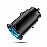 MMOBIEL Dimensione Multi Compact Thumb 2.0 Caricabatteria da auto Adattatore per accendisigari a doppia porta USB (5V/4.8A/30W) Compatibile con iPhone 12/11/X, Samsung 20/10, Xiaomi, Huawei (Nero)