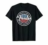Fender American Flag Circle Stamp Logo Maglietta