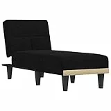vidaXL Chaise Longue in Tessuto Nero