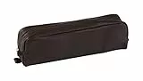 Clairefontaine 8313C -astuccio per la scuola rettangolare marrone 21x4x6 cm in vero cuoio d'agnello I Articoli per la scuola I astuccio per matite colorate I astuccio per matite I portapenne