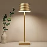 HYMZP Lampada da Tavolo Senza Fili Ricaricabile da Comodino o Scrivania con Presa USB, Lampada da Tavolo in Metallo, Dimmer Touch Cordless Lampada per Camera, Ristoranti, Ufficio, Bar