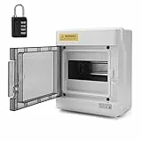 Brynnl Scatola di distribuzione montata su superficie, scatola dei fusibili impermeabile IP66 Scatola di recinzione a 6 moduli con pannello di blocco interruttore Mini scatola dei fusibili