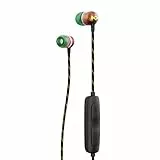 House of Marley Cuffie Wireless 2 In-Ear con Isolamento Acustico Bluetooth, 9 Ore di Riproduzione con Ricarica Rapida, IPX-4, Microfono Certificato FSC, Taglia Unica, Multicolore (Rasta)
