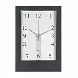 Niscioma Orologio da Parete Moderno in Plastica e Vetro con Movimento Continuo della Lancetta dei Secondi - Design Minimalista - Facile da Installare - Resistente e Duraturo