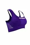 R-evenge Brassiere Top Tecnico da Palestra, Reggiseno Sport, Running, Ciclismo, Danza, Fitness Viola Scuro (S)