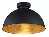 Reality Leuchten Reality R60121002 Jimmy Plafoniera, 1xE27, 60 W, Rotondo, Nero, 19 cm E27