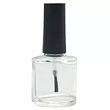 Ruby569y Flacone vuoto per smalto, portatile, da viaggio, con pennello applicatore, in vetro, 10 ml Trasparente