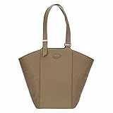 THUN, Borsa Shopping Taupe A Forma di Vela, Linea Prestige, 43.5x32.5x14.5 cm