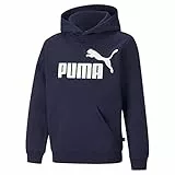 PUMA Ess Big Logo Hoodie FL B Sudore, Peacoat, 152 Ragazzi