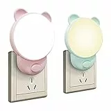 NAVESO Luce Notturna a Presa, 2 Pezzi Luce Notturna LED, Lampada Notturna Bianco Caldo, Luce Notturna da Presa con Interruttore On/Off, Luce di Orientamento al Buio per Camerette, Corridoio, Cucina