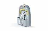 Joseph Joseph Pocket - Asse da stiro da tavolo pieghevole salvaspazio con copriasse in cotone e porta ferro da stiro integrato, Grigio/Giallo