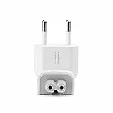 aiino Spinotto per Caricabatterie Apple - Adattatore Presa compatibile con Caricatore Macbook, iPhone, iPad - Adattatore a Due Poli con Presa Italiana per Mac - Plastica Ignifuga, Bianco