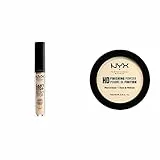 NYX Professional Makeup Correttore Can't Stop Won't Stop, Correttore Viso Liquido, Confezione da 1 & High Definition Finishing Powder, Cipria in Polvere Compatta, Tonalità Banana