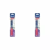 Pelikan Matita Bicolore Rossa Blu, 4 mm, Impugnatura Ergonomica Triangolare, Matite Colorate Ideali per Scuola, Maestri, Insegnanti e Professori, 2 Pezzi (Confezione da 2)