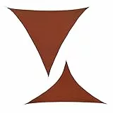 BB Sport Tenda Velo Sole 3.5m x 3.5m x 4.95 m Terracotta Triangolare Vela Sole Ombreggiante HDPE Protezione Solare UV 90% Parasole Giardino Esterni