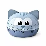 Fudian Olivier, Timer da Cucina, Meccanico, Utensile per Cucina Timer Count Down Timer 60 Minuti Conto alla Rovescia Contaminuti Promemoria Cottura Temporizzatore da Cucina (Gatto)