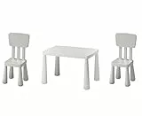 B2C Mobili serie Mammut di Ikea, tavolino per bambini con 2 sedie, colore: bianco