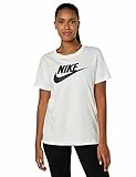 Nike W Nsw Tee Essntl Icon Futura, T-Shirt Donna, Bianco (White/Black), L