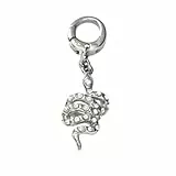 Fossil Jewelry JF00308040 - Ciondolo in acciaio con zirconia cubica