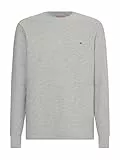 Tommy Hilfiger Maglietta Maniche Uomo New Structure Basic, Grigio (Light Grey Heather), XL