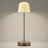 HYMZP Lampada da Tavolo Senza Fili, 5000mAh Lampada da Tavolo Ricaricabile USB, 3 Modalità di Colore, per Tavola Ristorante Comodino